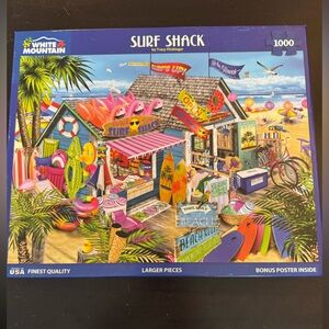 White Mountain Surf Shack Puzzle Box - Bright Beach Colors